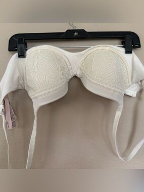 White Lace Trim Demi Bra - Victoria secret